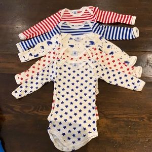 Petit bateau long sleeve onesies
